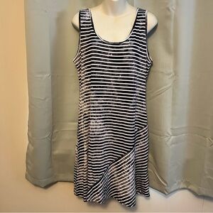 India Boutique Monochrome Striped Dress